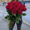 25 красных роз Эвер Ред 80 см